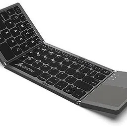 VOOCME Foldable Bluetooth Keyboard, Wireless Bluetooth Keyboard with Touchpad, Compatible with iOS, Windows, Android Smartphones, Tablets, Laptops and etc. Laptop Accessory-picture-10