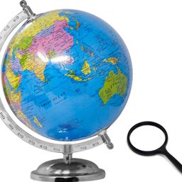 fiddlerz Globe for Kids Stem Educational World Globe with Magnifying Glass Political Map Globe Political Map World Globe-picture-3