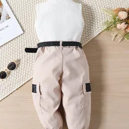 INCLUD Girls Turtle Neck Tank Top with Joggers image 3