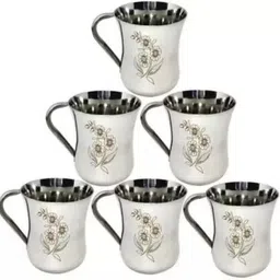 misku Pack of 6 Stainless Steel Tea/Coffee Cup Set of 6-picture-13
