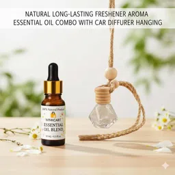 winkcart Natural Fasli Gulab Essential Oil|Car Hanging Diffuser Combo Long-Lasting Refill, Aroma Oil image 2