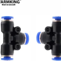 farmking (5pcs)6mm 3way T Quick Joint Fitting connector Pneumatic Tconnector for mistting 100 L Hose-end Sprayer image 4