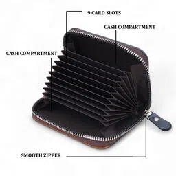 mensch Men & Women Casual, Formal, Trendy Multicolor Artificial Leather RFID Card Holder image 2