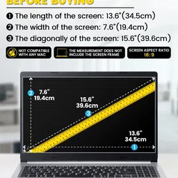 Saco Screen Guard for (Easy Fix Golden Privacy)HP Pavilion 15,Envy 15,Dell Insprion 15, Lenovo Ideapad 15,LOQ 15,Thinkpad 15,Acer Aspire 15,ASUS Vivobook 15.6" Laptop image 2