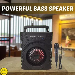 GUGGU 301(PORTABLE WIRELESS BLUETOOTH SPEAKER) Crystal Clear SoundWith Karaoke MicQ231 5 W Bluetooth Laptop/Desktop Speaker-picture-29