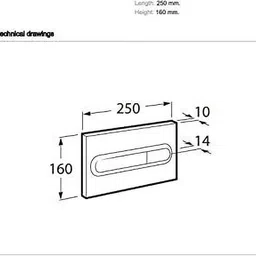 roca Push Plate for Slendra Plus Toilet Series RE890195001 (Chrome) Single Flush Tank image 4