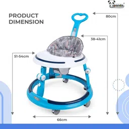 panda baby products Activity Walker With Parent Rod image 2
