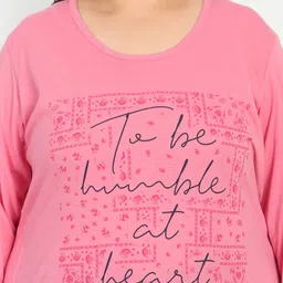 CUPID Plus Size Typography Printed Cotton Longline Top image 3