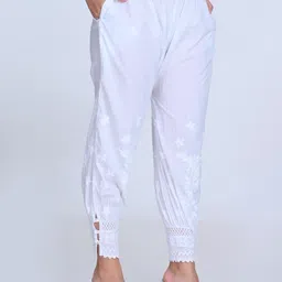 the sufistore Embroidered Cotton Women Harem Pants image 2