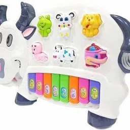 jvts Cow Musical Piano with 3 Modes Animal Sounds, Flashing Lights & Wonderful Music. image 3
