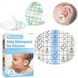 Baby Waterproof Ear Protector for Bathing 30pcs, Self-Adhesive Ear Cover Sticker-image-7