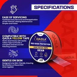 qazila Hair Wig Tape|Waterproof|Hold:- 1-2 days| 5 meter Easy to remove Hair Patch Tape|Transparent| (Manual) image 2
