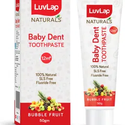 luvlap Naturals Baby Dent 100% Natural Toothpaste for Kids, SLS & fluoride Free, 50g Toothpaste image 1
