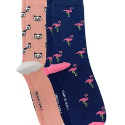 Mint & Oak Men Pack Of 2 Moisture Wicking Patterned Calf Length Socks image 2