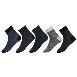 SIDEWOK Men Pack Of 5 Patterned Pure Combed Cotton Ankle-Length Socks image 3