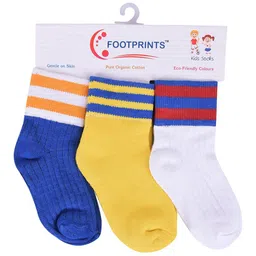FOOTPRINTS Kids Pack Of 6 Patterned Above Ankle-Length Socks image 4