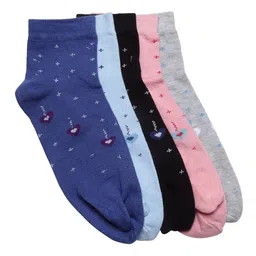 Texlon Women Pack Of 5 Assorted Above Ankle-Length Socks image 2