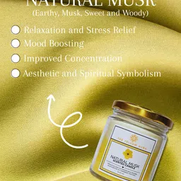 the yellow aura Natural musk soy wax scented candle, handpoured and handmade, aromatherapy Candle image 3
