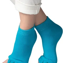evissa Five Toes Separator Foot Sock Alignment Straightener Foot Support - Light Blue-picture-46