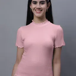 FBAR Pack Of 2 High Neck Ribbed Cotton Tops image 3