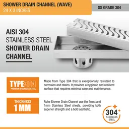 ruhe Floor Stainless Steel Push Down Strainer image 5