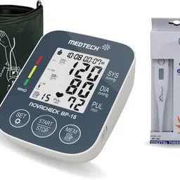 Medtech BP-18 Digital Blood Pressure Monitor with Dr. Morepen MT-110 Digital Thermometer | Home Health Combo | Accurate, Reliable & Easy to Use Bp Monitor-picture-12