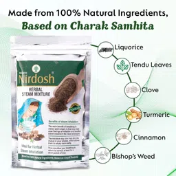 nirodsh Herbal Steam mixture (100g) (Pack of 1) Smoking Cessations image 2