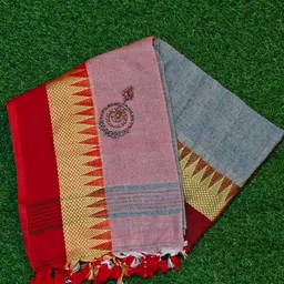 vromorkunjo Woven Handloom Cotton Blend Saree-picture-10