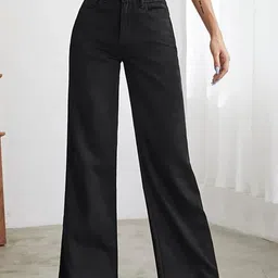 shine world Women Regular High Rise Black Jeans-picture-23