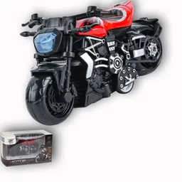 Small Die Cast Pull Back Bike with Realistic Finish-image-7