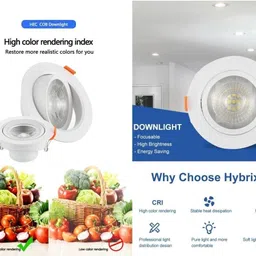 hybrix LED 3 WATT Spot Light, Down Light, COB light, Elegant ABS Body, Blue Light Color Cob Light Ceiling Lamp image 5