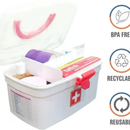 moira international Meet Rectangular Medicine Box, Medical Box, First aid Box, Multi Purpose Box_F34 First Aid Kit-picture-18