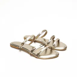 Sole House Women Open Toe Flats with Western - Embellished image 3