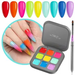 Modelones Craziest Jelly Bean - 9 Shades Solid Cream Gel Polish Color Cube- 9g image 4