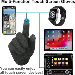 ablue clipper Winter Beanie Cap, Scarf, and Gloves Set with Faux Fur Inner Lining | Warm Knit Hat | Neck Warmer Combo | Thermal Cap and Gloves | Woolen Skull Cap for Men & Women image 3