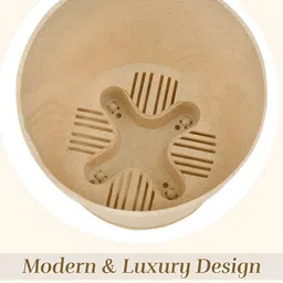 Kuber Industries Marble Titan Beige & Pink 6 Pieces Planters With Tray image 3