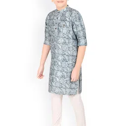 CAVIO Boys Floral Printed Kurta with Pyjamas image 2
