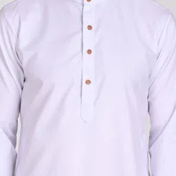 TAHVO Men cotton White Yoke Design with Pyjamas image 3