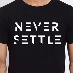 FERANOID Men Black Typography Printed Bio Finish T-shirt image 2