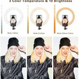 Paradox 10"Big Selfie LED Ring Light 7ft Tripod Stand live video Stream Phone Holder P59 Ring Flash image 4