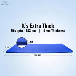 slovic Extra Thic Yoga Mat for Yoga & Exercise | Blue 4 mm Yoga Mat image 5