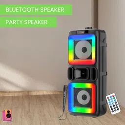 GUGGU Pushpa (WIRELESS BLUETOOTH TOWER SPEAKER) Crystal Clear Sound With RGB LightB404 40 W Bluetooth Tower Speaker-picture-42