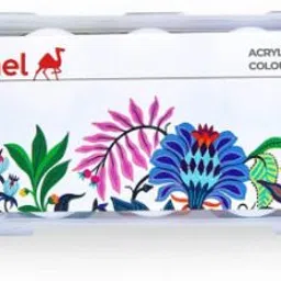 camlin Fabrica acrylic ultra colours 10 shades in 15ml bottles image 2