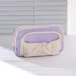 sokt Pencil Pouch for Girls Large Capacity 5-Layer Woven Fabric Storage Pencil Case and Adjustable Drawstring Pocket Stationery Items for School Art Canvas Pencil Box image 4