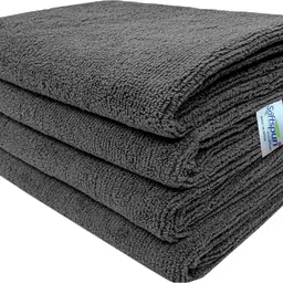 softspun microfiber 40x60cms 340gsm 4pc grey Dry Microfiber Cleaning Cloth-picture-17