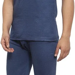 UZARUS Soft and Comfortable Winterwear Mens Half Sleeves V-Neck Vest and Trouser Innerwear Men Top - Pyjama Set Thermal image 3