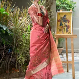 RAJGRANTH Ethnic Motifs Embroidered Saree image 2