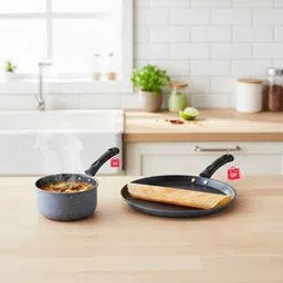 lazywindow Premium Quality Nonstick Souce Pan & Tawa 16 cm, 22 cm diameter-picture-41
