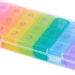 serplex NA Weekly Pill Organizer 7 Day Pill Case with Labels for Daily Travel Use Pill Box-picture-10