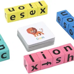 Wooden Blocks Spelling Game Alphabet Puzzles Blocks, Matching Letter Game-image-38